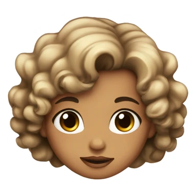 tan angel girl with black curls, pretty, wings sticker