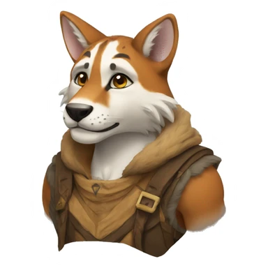 Anthro fursona  sticker