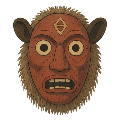 ghibli style Wambele mask sticker