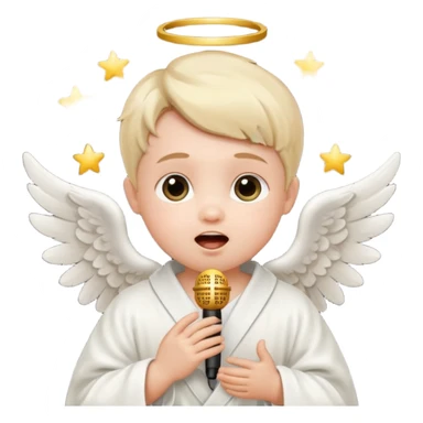 baby angel singing sticker