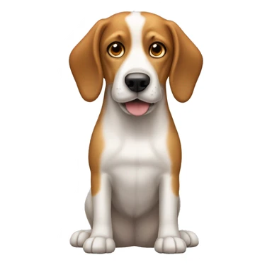 Perro con orejas de Beagle, Toño de pelo miel, ojos café, barbas blancas. Mirando el horizonte  sticker