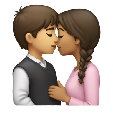 Girl boy kissing sticker