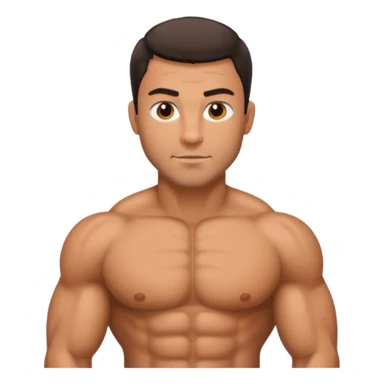 Muscular and body hair man sticker