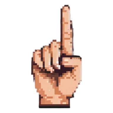 middle finger hand gesture sticker