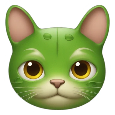 tête de chat avec corps de grenouille sticker