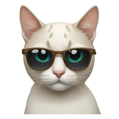 Cat with sunglasses sticker
