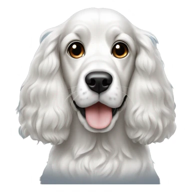 Black and white cocker spanial sticker