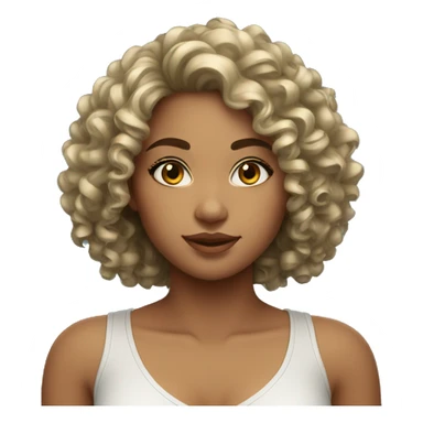 Beautiful Brazilian girl with curly black hair sticker