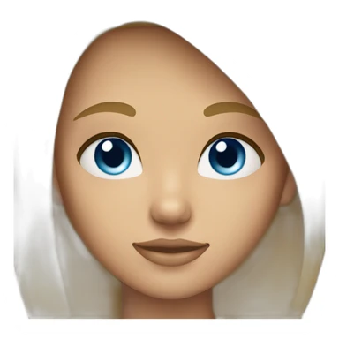 a girl with blonde hair and tan skin and blue eyes sticker