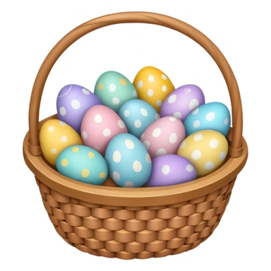basket full of easter eggs sticker