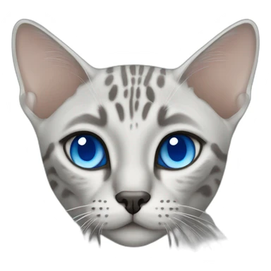 Egyptian Mau cat with blue eyes sticker