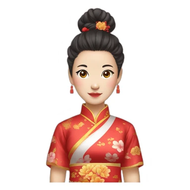 China dress bun tou sticker