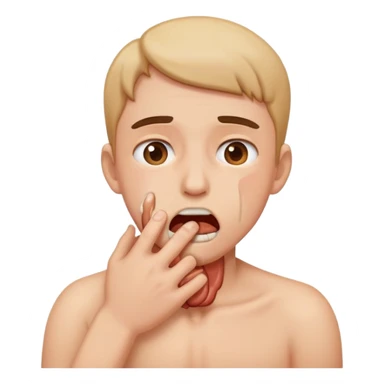 person chocking themselves sticker