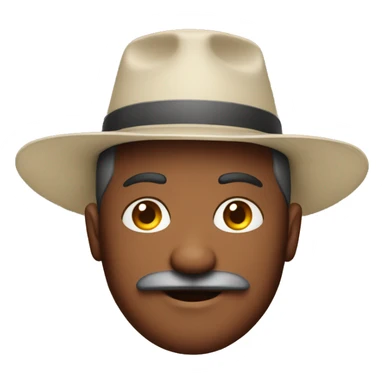 barbecue guy with mustache and hat sticker