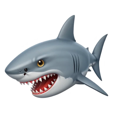shark with an angry face sticker