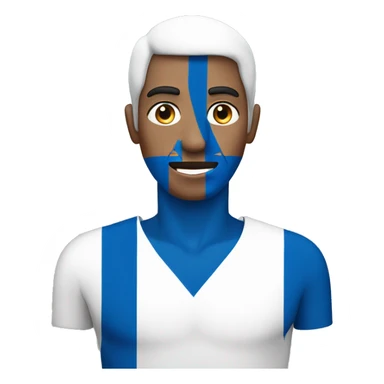 man in israeli flag sticker