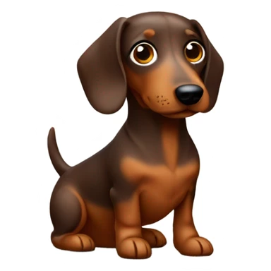 Sausage dog brown sticker