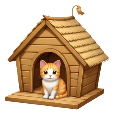 Cat hut sticker