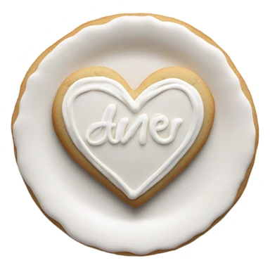 Cookie heart with writing 8 minutes sticker