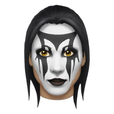 siba inu musk with corpsepaint sticker