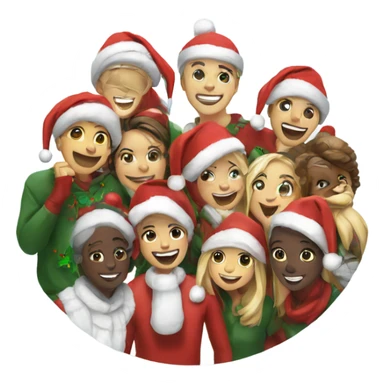 christmas smiles with friends sticker