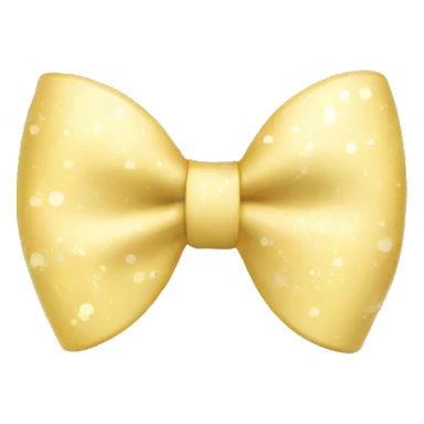 Pastel yellow bow with sparkles sticker