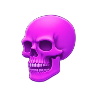 neon sign skull outline sticker