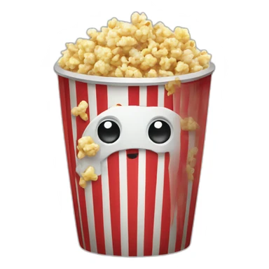 Popcorn with cold drink sticker