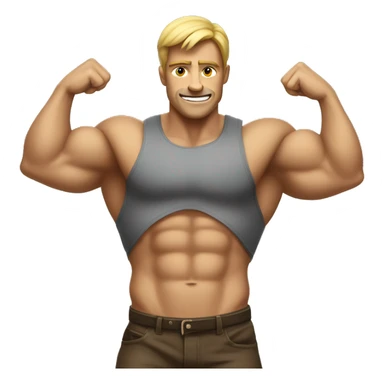 homme musclé sticker