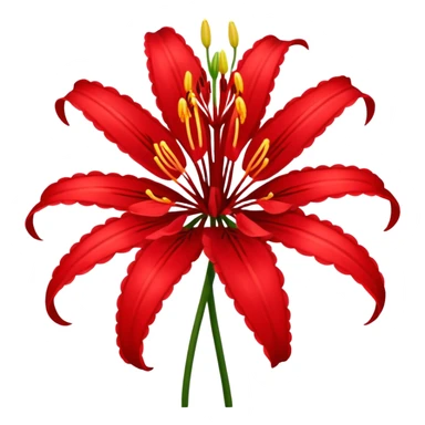 Red spider Lily flower sticker
