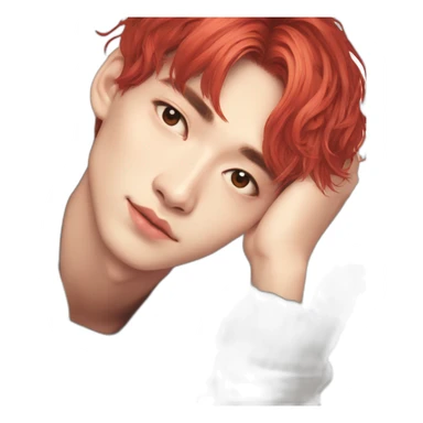 kim-taehyung-red-hair sticker