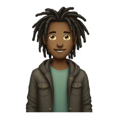 young dread locks guy sticker