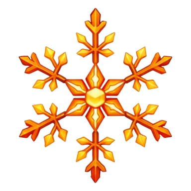 a fiery snowflake that is ignited sticker
