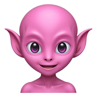 Pink alien sweety sticker