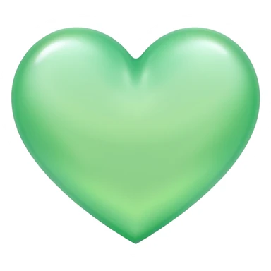heart with a soft green glow sticker