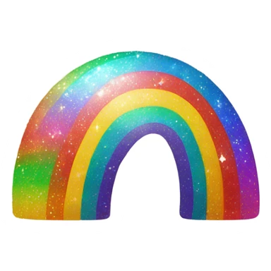 rainbow with sparkles sticker