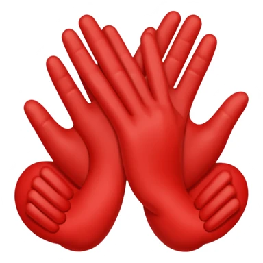 dos manos unidas por un hilo rojo sticker