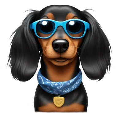 Long haired dachshund looking cool sticker