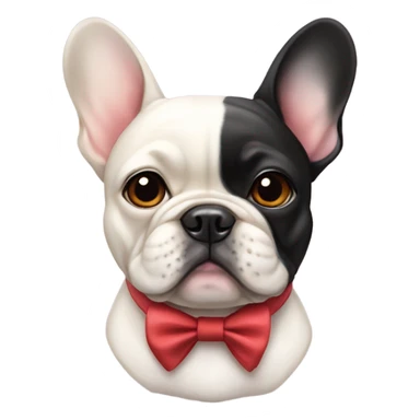 French bulldog with bow sticker