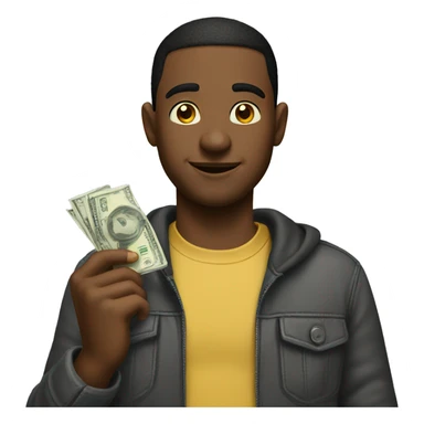 Guy gives girl money sticker