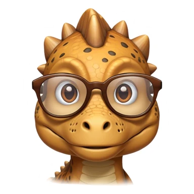 dinosaur in glasses sticker