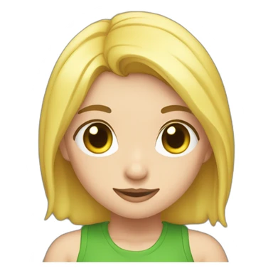 Billi eilish cheveu vert sticker