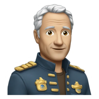 Jean claude vandane avec un ongnion sticker