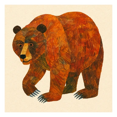 Eric carle grizzly bear sticker