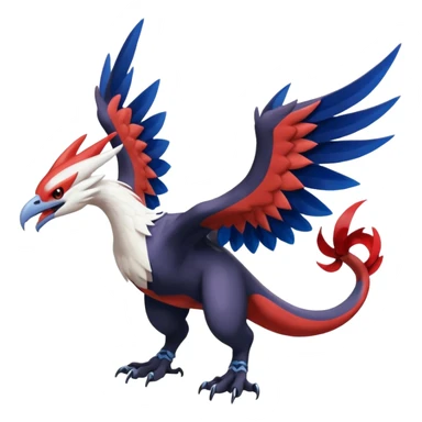 Yveltal-Noivern-Lugia-Fakémon-hybrid-creature (full body)  sticker