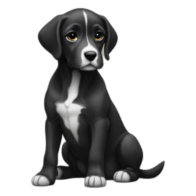 sitting puppy Braque D'Auvergne sticker