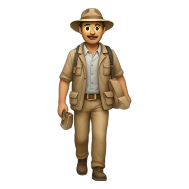 archaeologist walking sticker