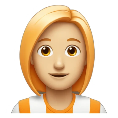 Orange et blanc sticker