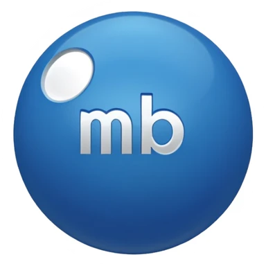 Blue ball (MB) written on it. sticker