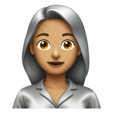 Grey satin pajamas sticker